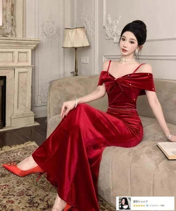 新品・未使用】谷間魅せ セクシー スリット キャバドレス ロング丈 ホステス クラブ 新品・未使用】谷間魅せ セクシー カクテルドレス スリット キャバ嬢  パーティー ホステス 胸・首回り： レース セクシー 谷間魅せ ロングドレス スリット キャバ嬢 キャバ　ホステス　ロングドレス　未使用