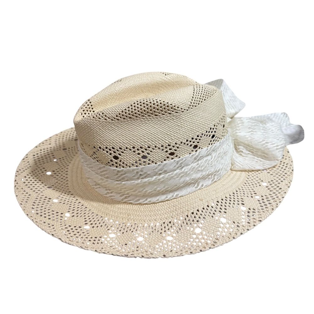 美品★MAISON MICHEL メゾン ミッシェル 麻 ストローハット M 美品☆MAISON MICHEL メゾン ミッシェル 麻 ストローハット M 美品