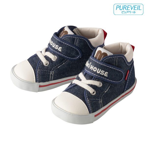 【限定タイムセール】 ミキハウスmikihouse 靴スニーカーｍロゴ セカンドベビーシュー 14.0cm 黒 05 5☆大好評！