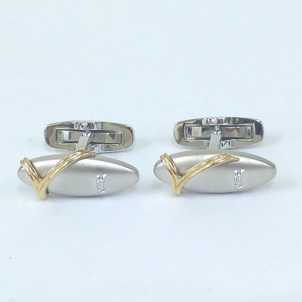【非売品】YSL黒蝶貝のカフリンクス　イブサンローラン　カフスボタン m69641153816_1.jpg?1682555318