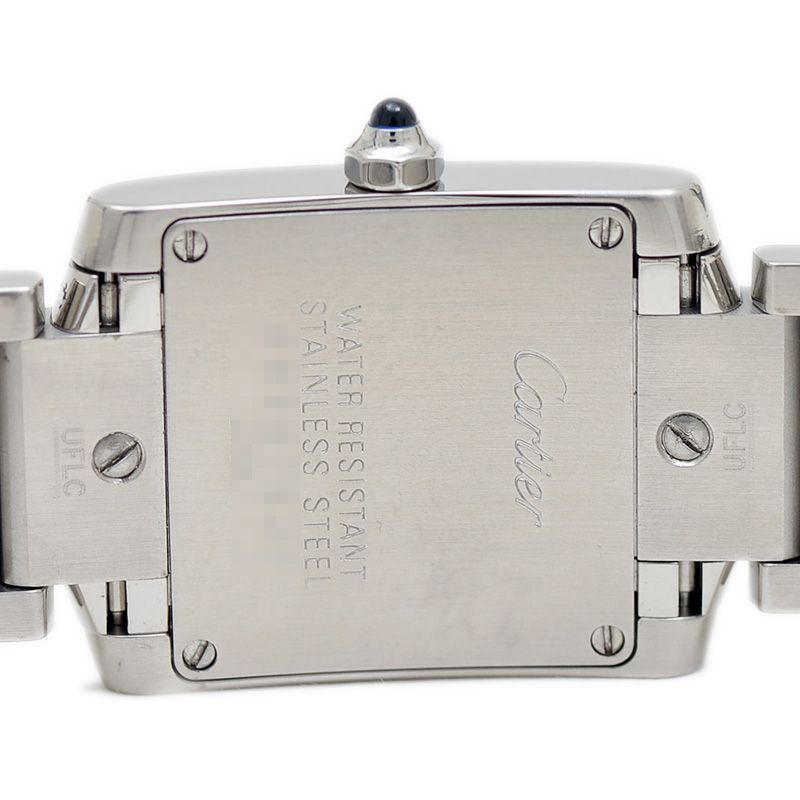 カルティエ タンクフランセーズSM レディース 白文字盤 SS クォーツ  