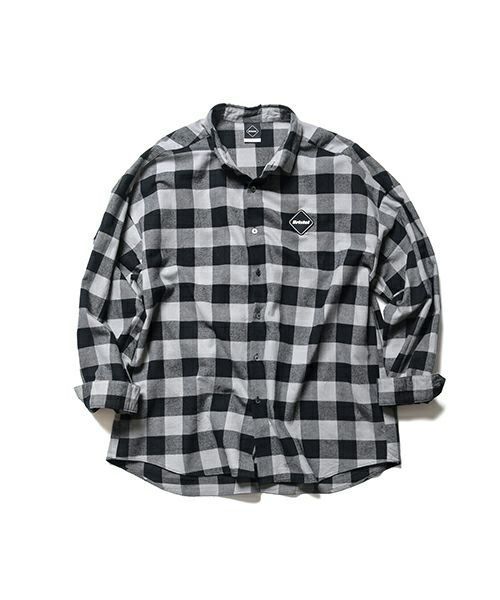 FCRB BIG LOGO FLANNEL BAGGY SHIRT XL メンズ