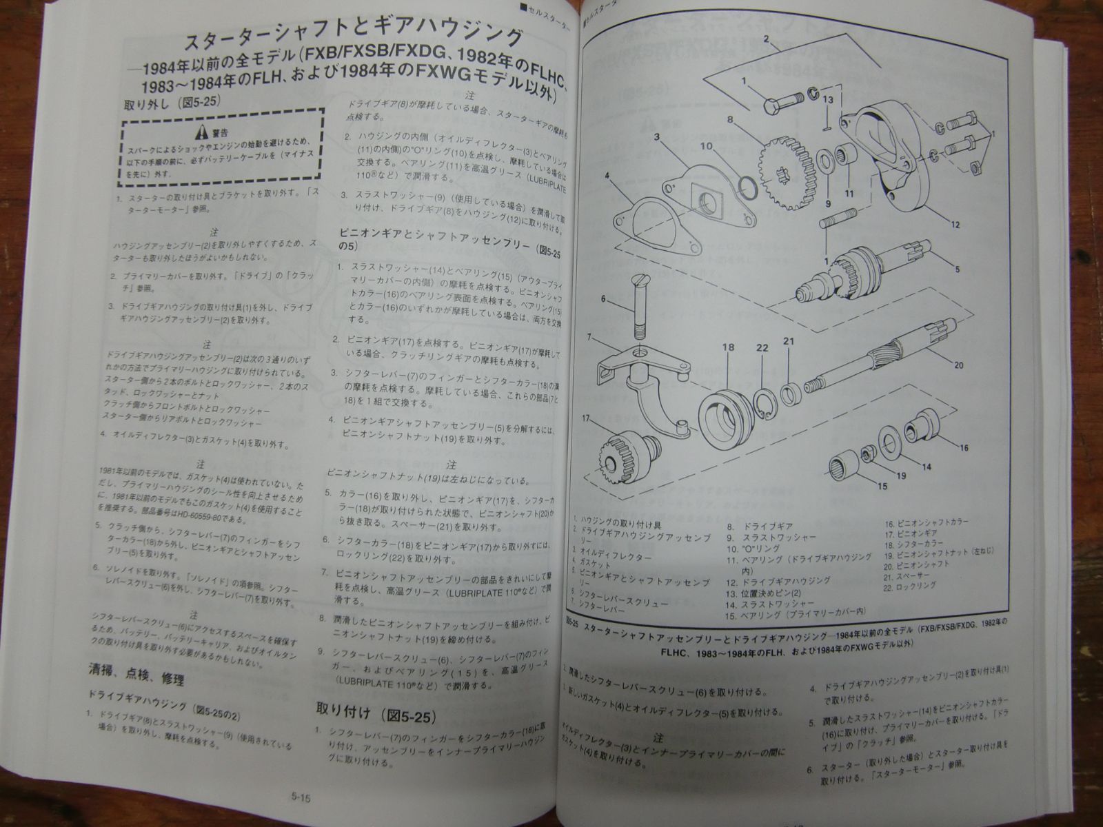 ハーレーダビッドソン純正日本語サービスマニュアル1970-1978 ショベル