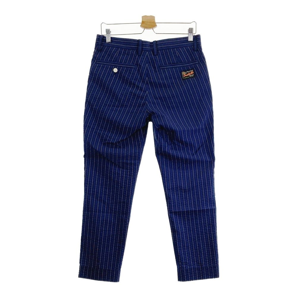サイズ S ROUGH-SWELL ラフアンドスウェル ロングパンツ シアサッカー ストライプ柄 ネイビー系 240101457245 ゴルフウェア メンズ ストスト