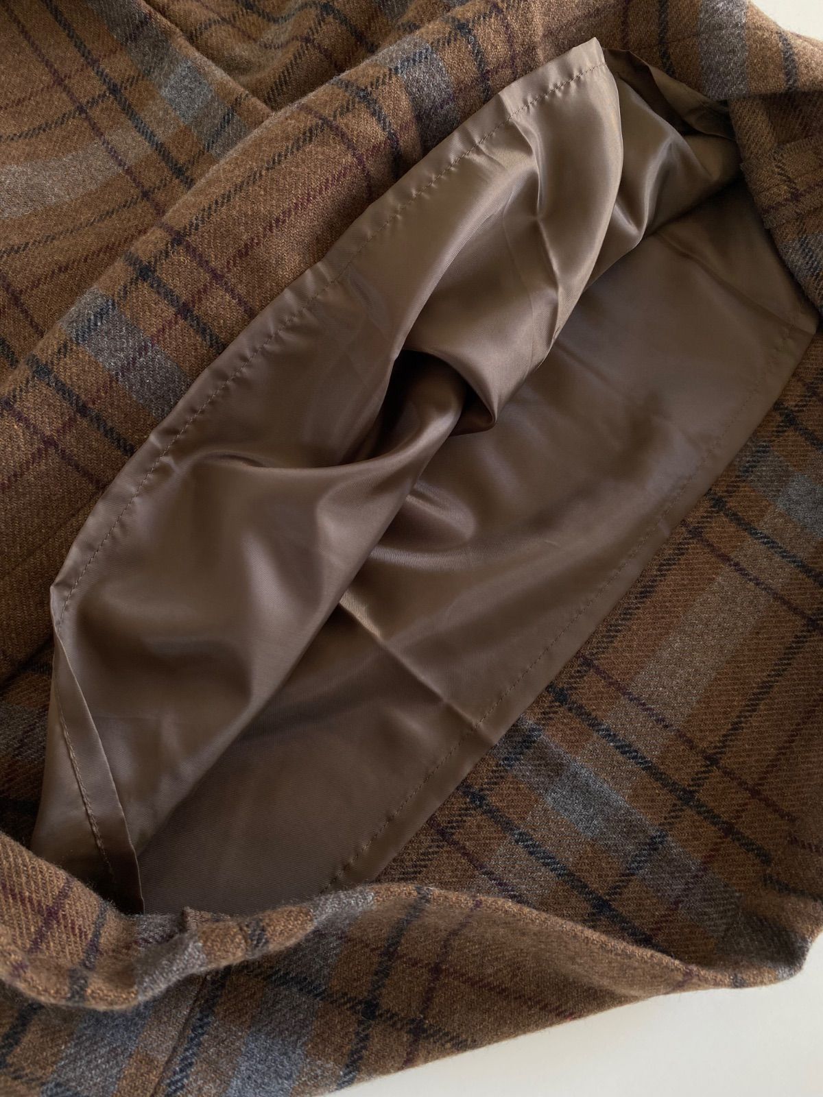 ウールツィードチェックサスペンダースカート TB20332