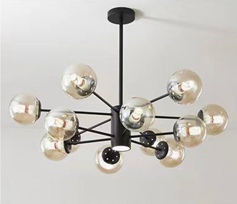 ドイツ ヴィンテージ シャンデリア 8灯 ミッドセンチュリー ランプ 照明 ライト シーリングライト