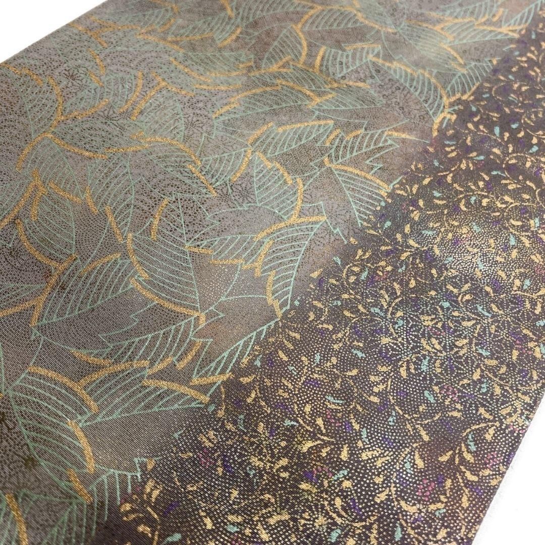 未着用 金彩 リーフ模様 鱗模様 麻の葉 袋帯 着物 021a p - メルカリ 