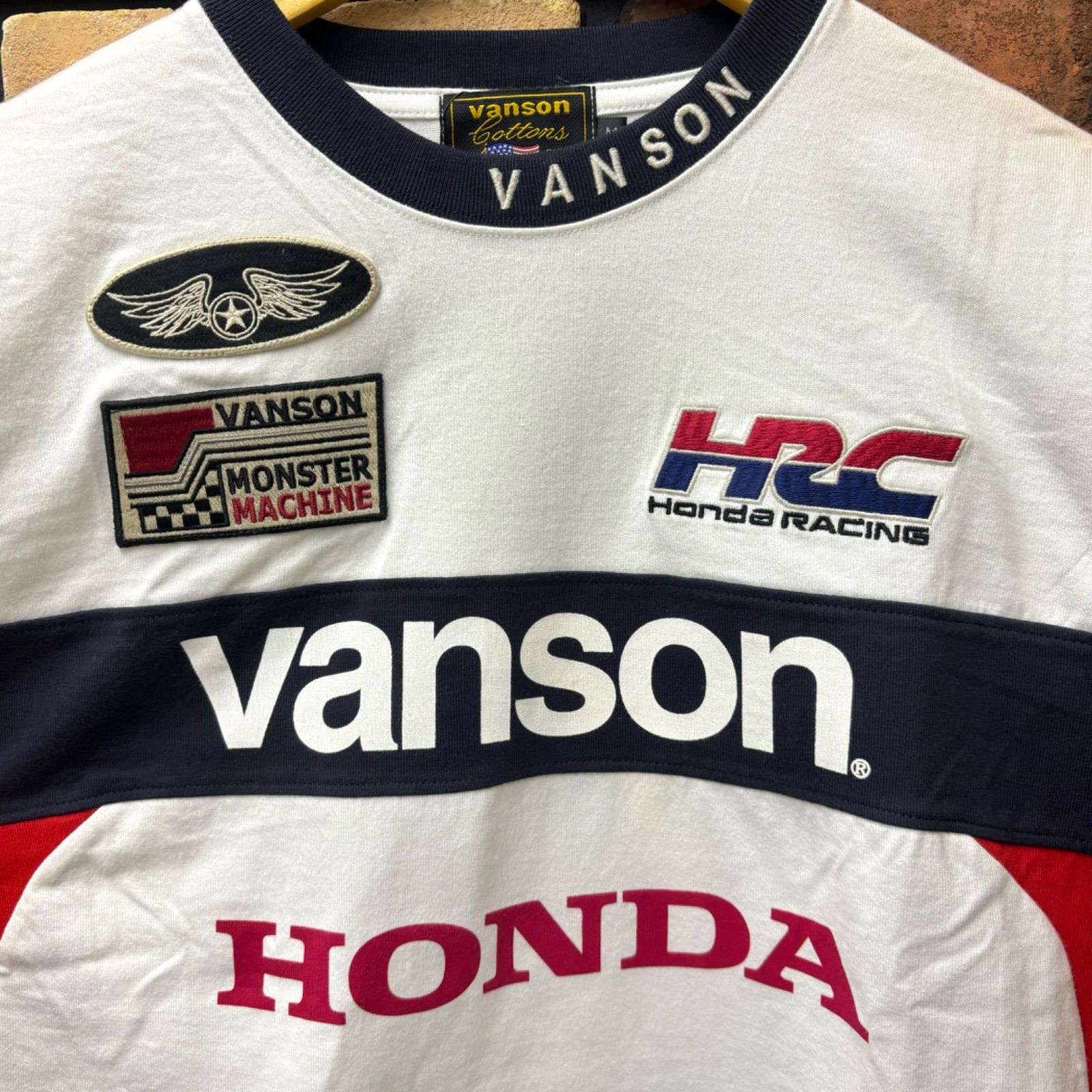 HONDAコラボ】天竺ロンTEE 長袖 Tシャツ ロンT VANSON バンソン コラボ