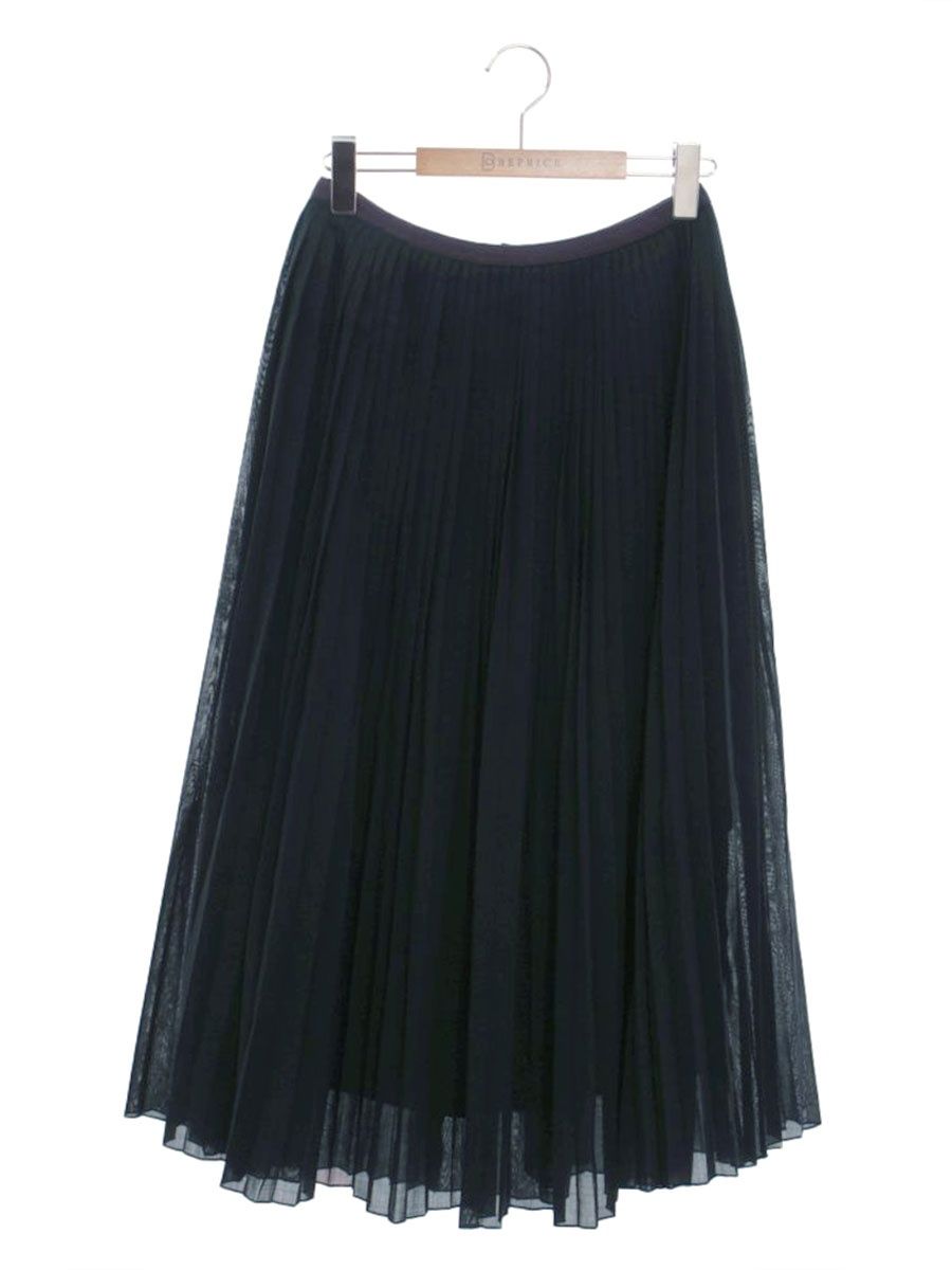 エブール 2710500086 プリーツロングスカート 36 ネイビー ITDAE8MEX9WR