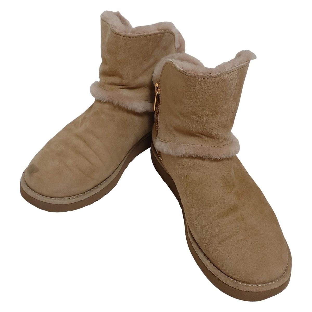 UGG アグ ショートブーツ 24 レディース - ベージュ ムートン