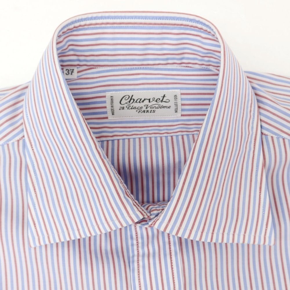 Charvet シャルべ ストライプ柄ドレスシャツ - メルカリ
