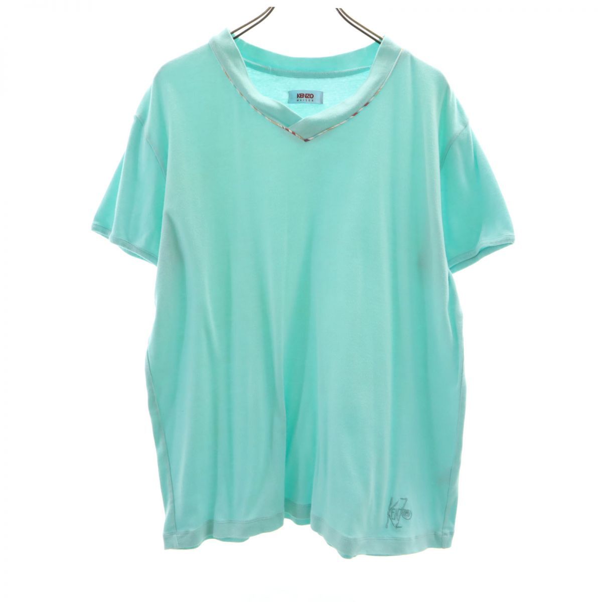 ケンゾー 半袖 Vネック Tシャツ 水色系 KENZO MAISON メンズ 古着 【240315】 メール便可