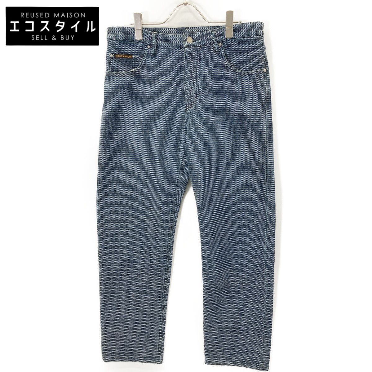 LOUIS VUITTON ルイヴィトン RM131 H3DP50BUC ﾌﾞﾙｰ 刺し子ﾃﾞﾆﾑﾊﾟﾝﾂ 40