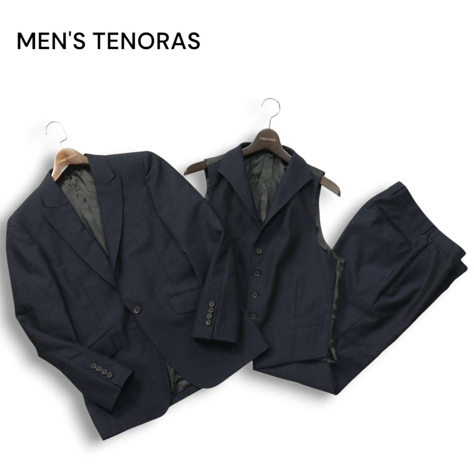 特価商品  TENORAS MEN'S メンズティノラス 3 ストライプ 総裏☆ 通年 スーツ