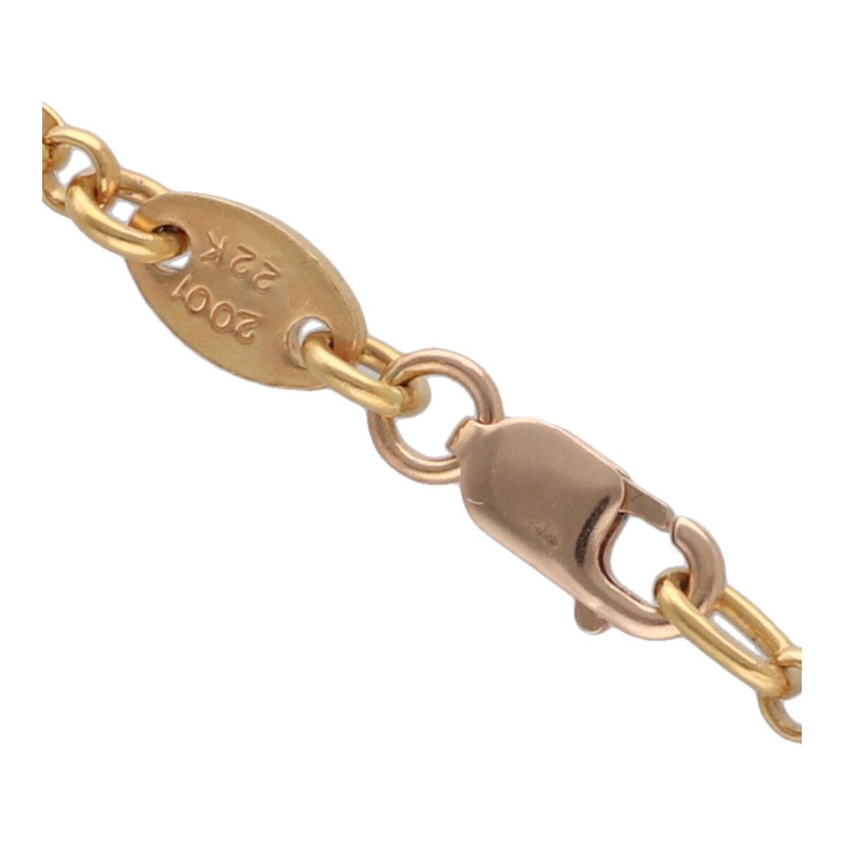 中古】 CHROME HEARTS クロムハーツ ロールチェーン 18inch 22K 