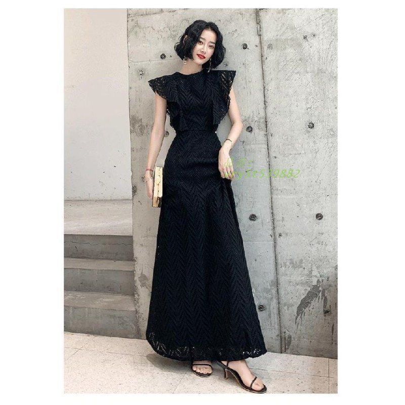 ロングドレス レース