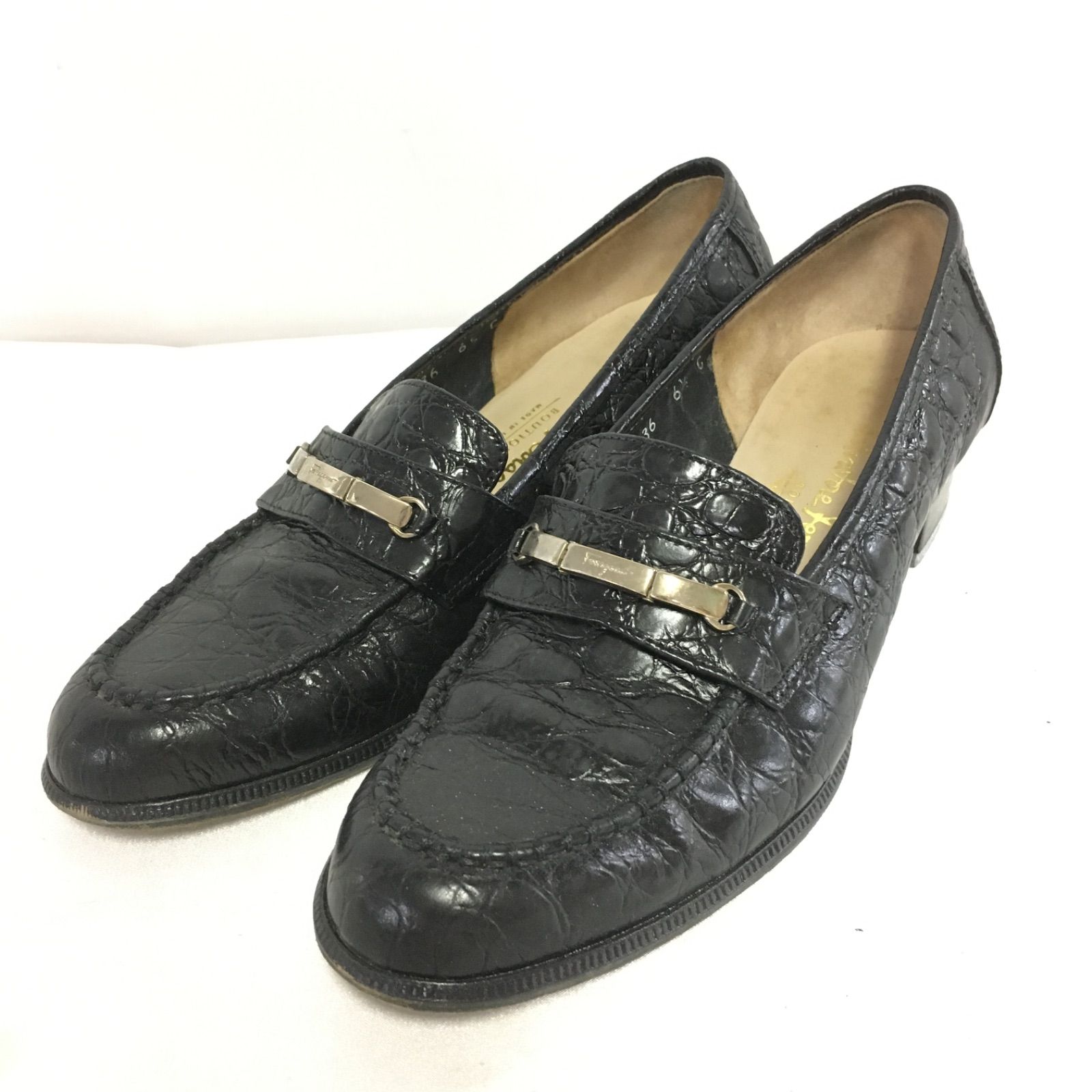 Salvatore Ferragamo サルバトーレフェラガモ ローファー ブラック 6 1 