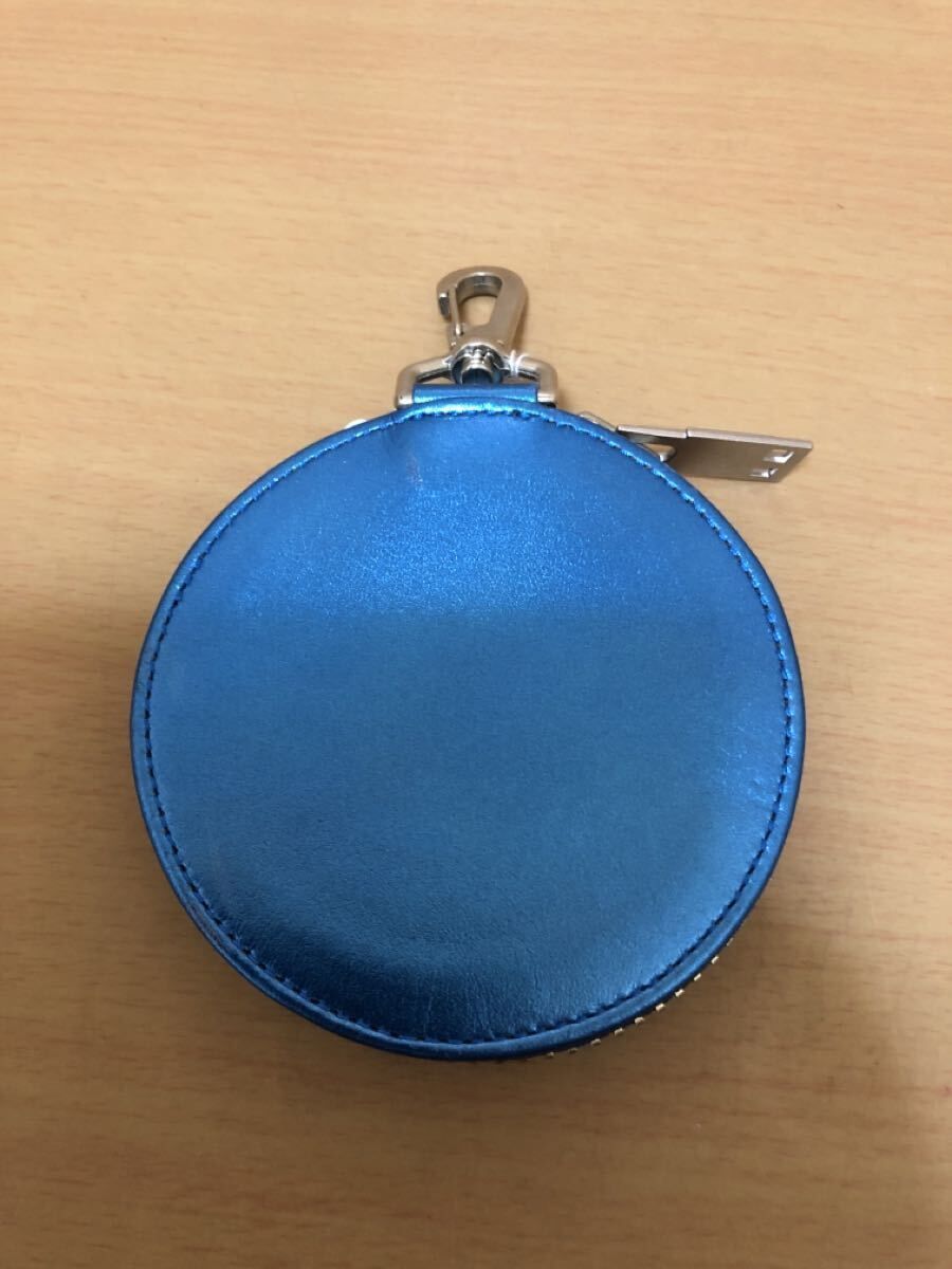 福岡 ブラックミーンズ blackmeans 刺繍コインケース レザー 小物入れ メタリックブルー FK