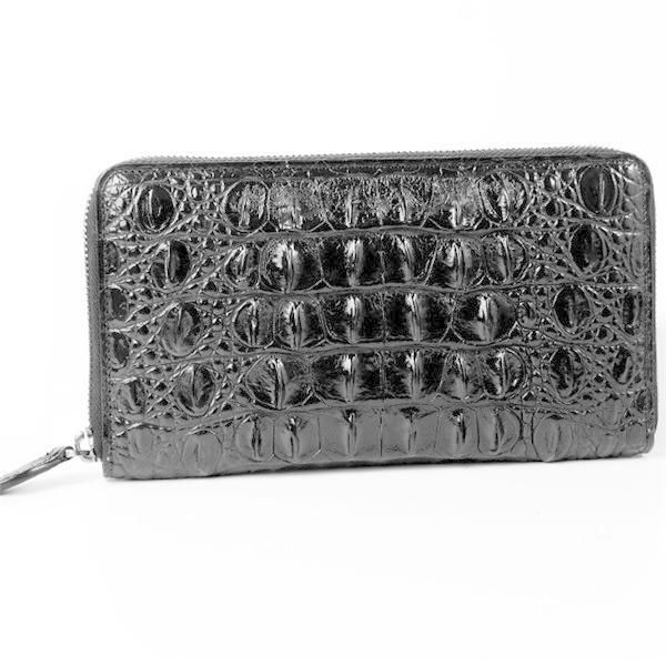 クロコダイル 財布 メンズ 長財布 ウォレット 本革 ラウンドファスナー