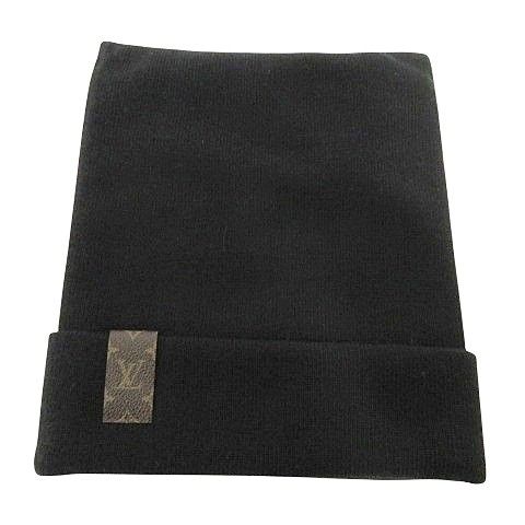 ルイヴィトンLOUISVUITTON 黒 リブ編み ノーカラー ジャケット