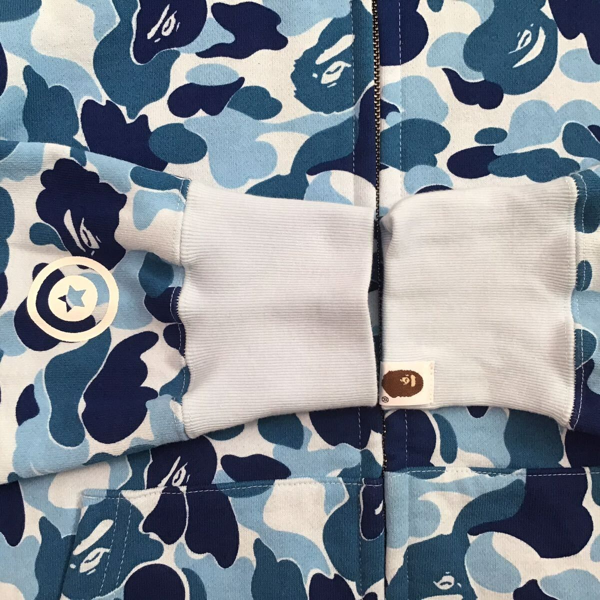 ☆XL☆ ABC camo Blue シャーク パーカー shark full zip hoodie a