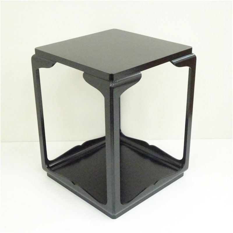 塗師 川瀬表完造 黒一閑塗高麗卓 共箱 茶道 茶道具 おしゃれ 茶器 こうらいじょく 棚 小さい棚 抹茶 インテリア 収納 骨董 お茶 1月 冬