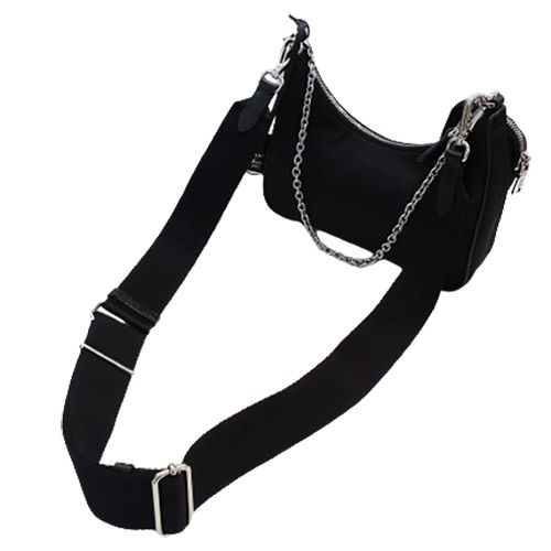 プラダ ナイロン ビジュー 2WAY バッグ レディース ハンド クラッチ トート PRADA プラダ ナイロン ハンドバッグ ブラック レディース ブランド