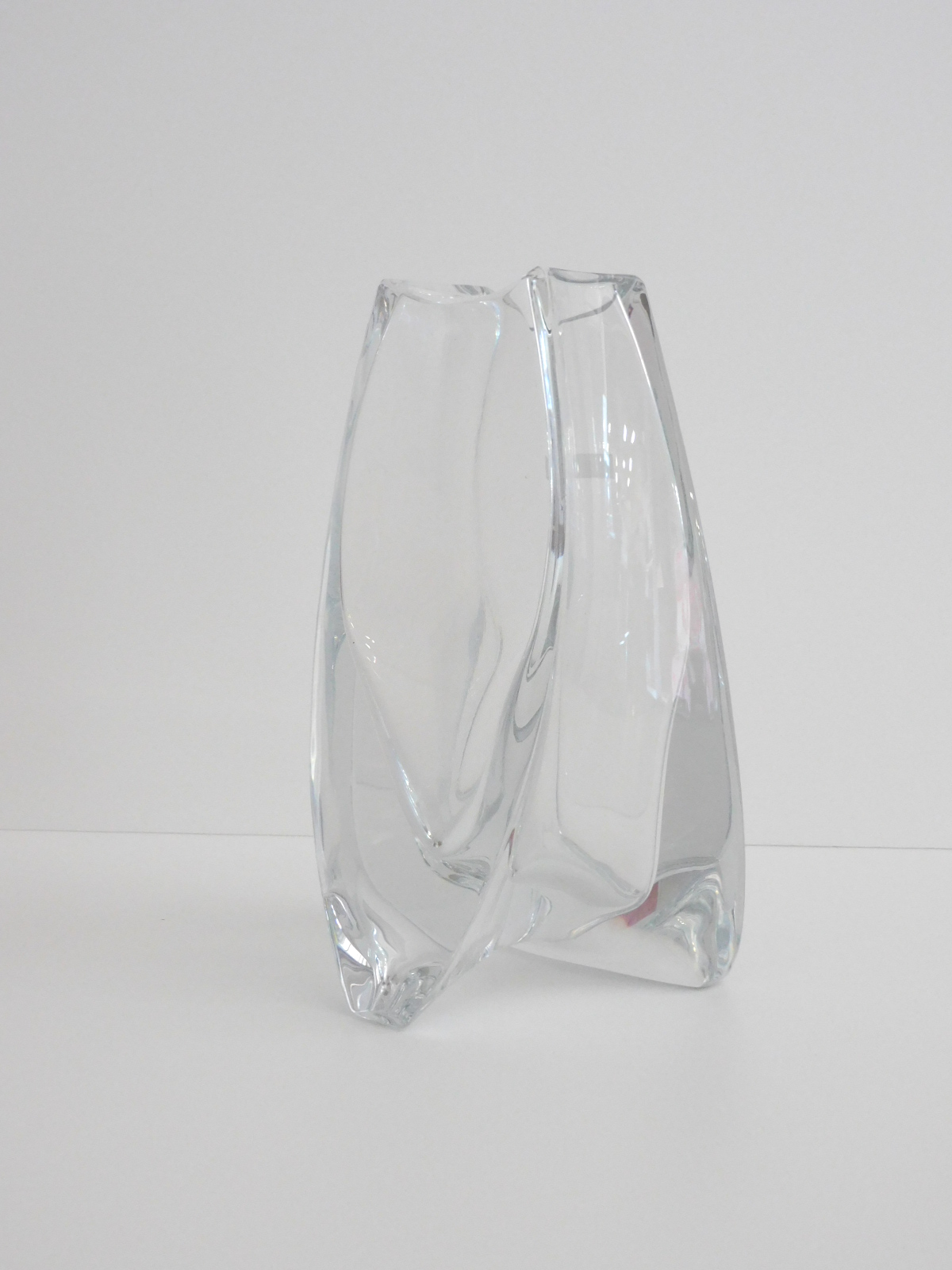0609-01バカラ　クリスタルガラス花瓶　Baccaratフラワーベース花びん-2