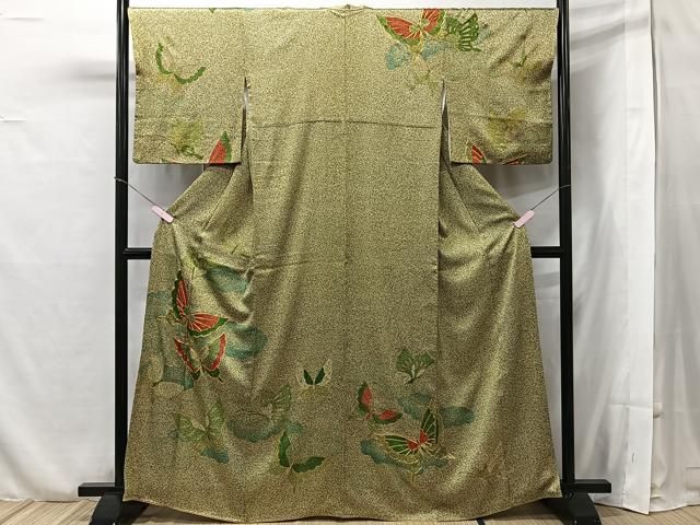 平和屋着物□豪華振袖 駒刺繍 霞文 金彩 正絹 逸品 AAAZ3406mf