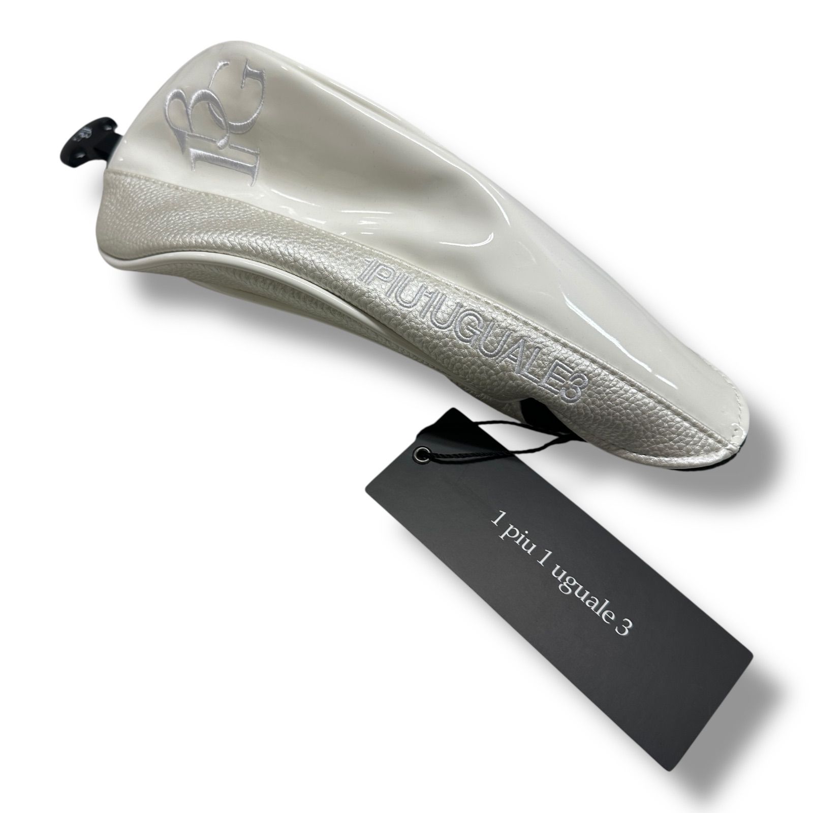 参考上代14300円 1PIU1UGUALE3 GOLF GOLF HEAD COVER FW フェアウェイウッド用ヘッドカバー ゴルフ用品 ウノピゥウノウグァーレトレ GRG233 POE359 ホワイト F 98290A7