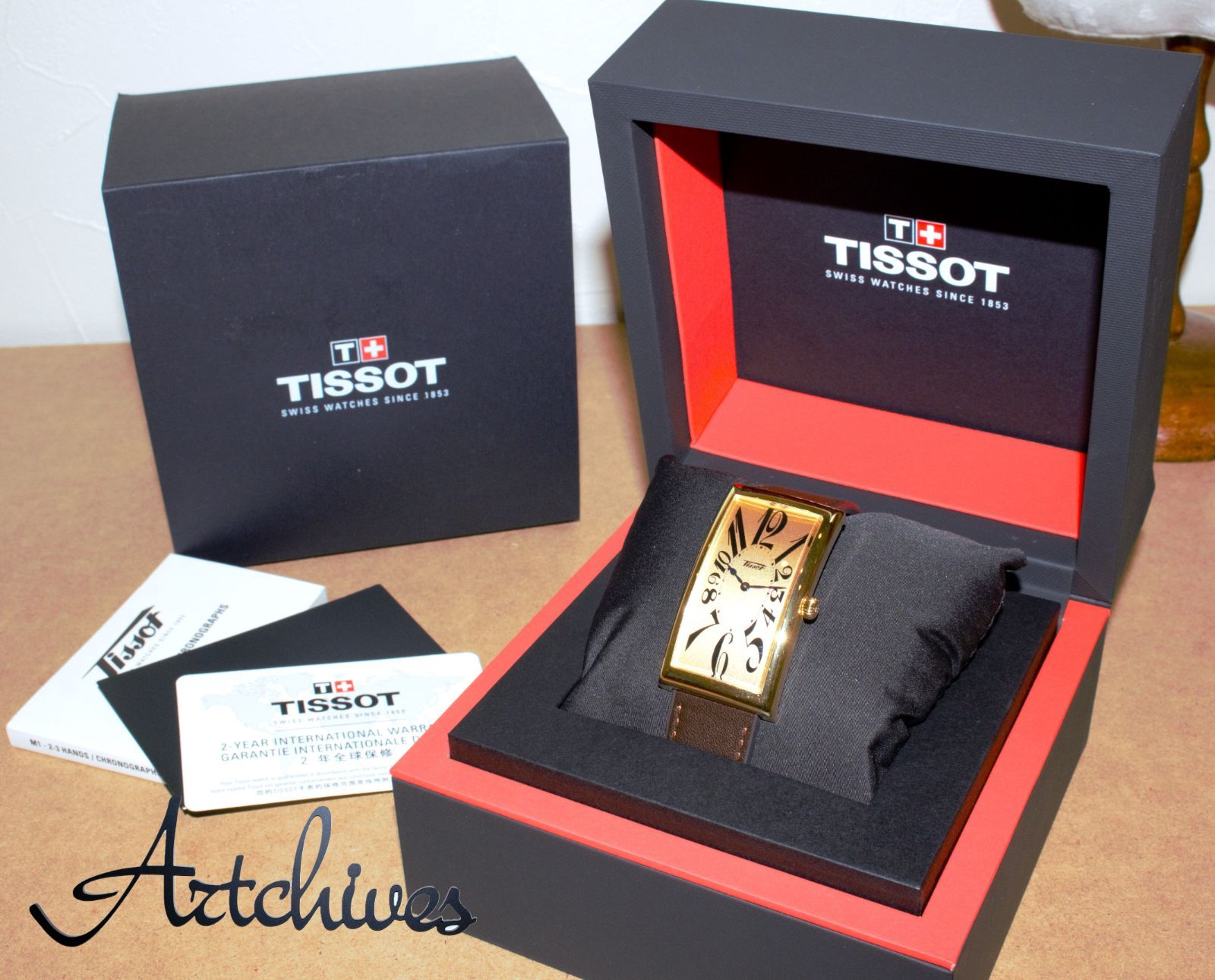 VRW-960 時計 TISSOT ティソ T11759A ヘリテージバナナ CG文字盤 メンズ クォーツ 腕時計 稼動品