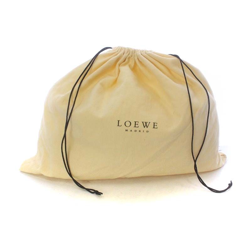 ロエベ LOEWE トートバッグ ハンドバッグ リアルファー レザー 茶色