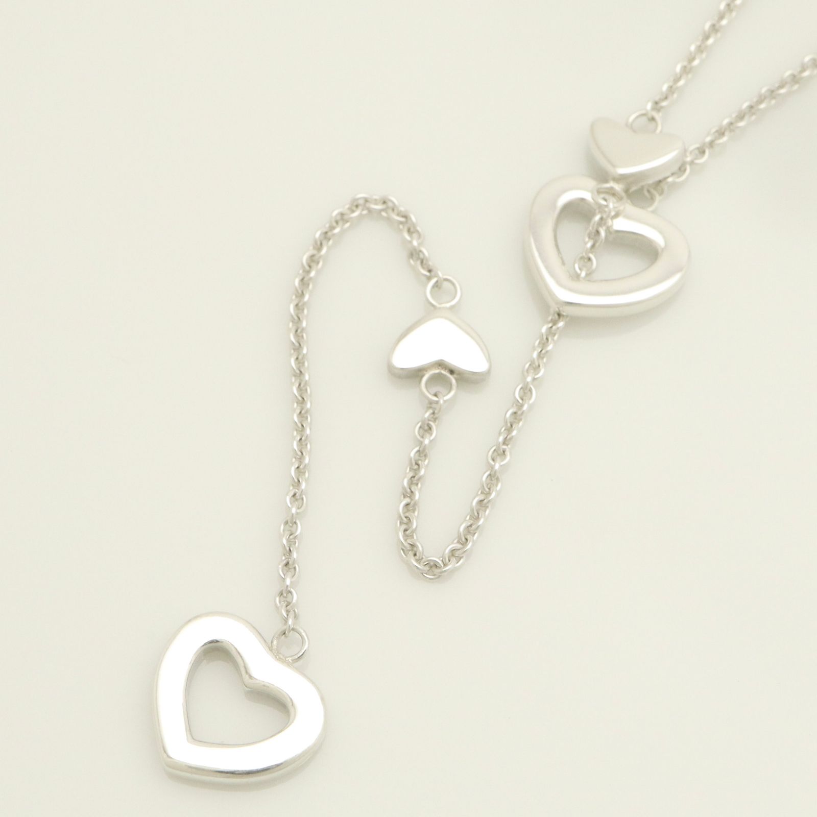 【美品】TIFFANY&Co. ハート リンク ラリアット ネックレス