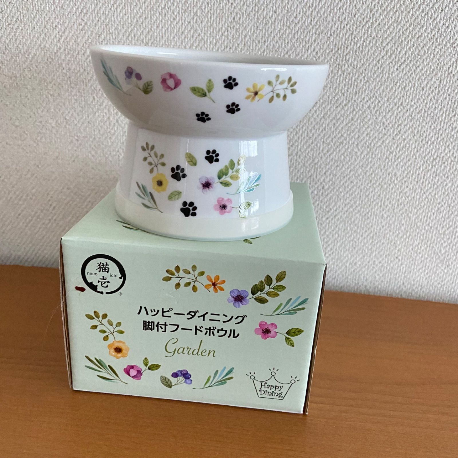 猫壱ハッピーダイニング 脚付フードボウル プチ BOTANICAL GARDEN Amazon | 猫壱 ハッピーダイニング 猫用 脚付フードボウル プチ