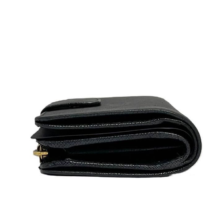PRADA プラダ ホック式折り財布 サフィアーノ 1ML225 ブラック-