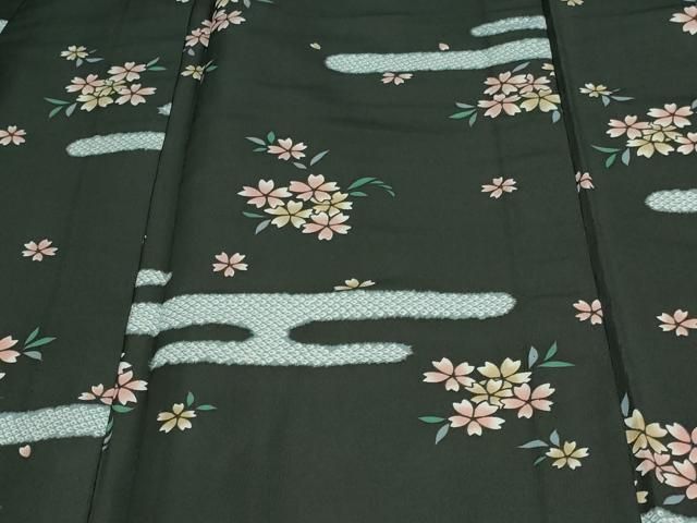 平和屋着物▽小紋　単衣　花蝶文　洗える着物　DAAV9760sf 平和屋着物▽小紋 単衣 花蝶文 洗える着物 DAAV9760sf 平和屋オンライン