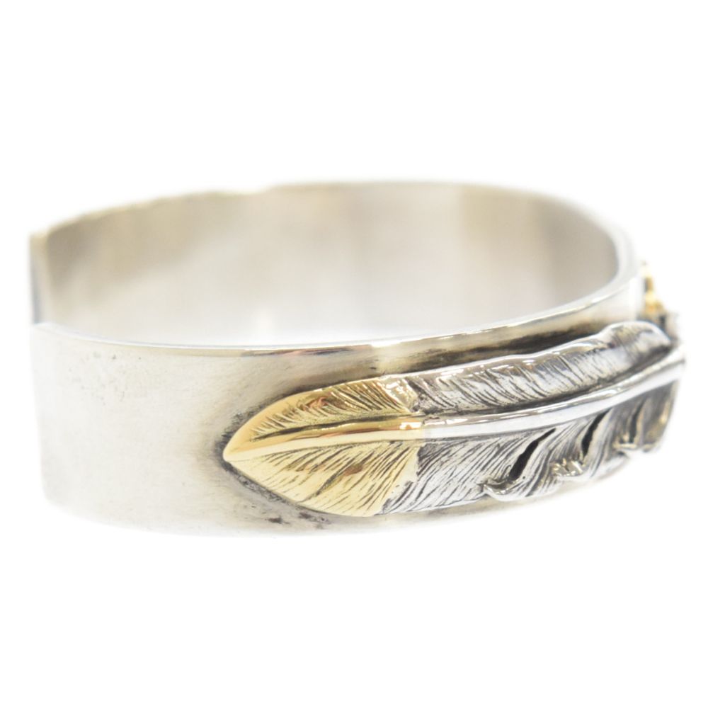 一点物カスタム　TADY&KING 平打ちバングルGPイーグル&ダブルSフェザー 一点物カスタム TADY&KING 平打ちバングルGPイーグル&ダブルSフェザー