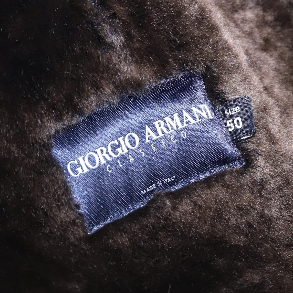 本物 超美品 ジョルジオアルマーニ 最高峰クラシコ 仔羊毛皮シアリング