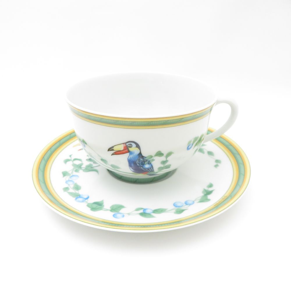 HERMES エルメス Toucans トゥカン ティーカップ＆ソーサー SY12504C2