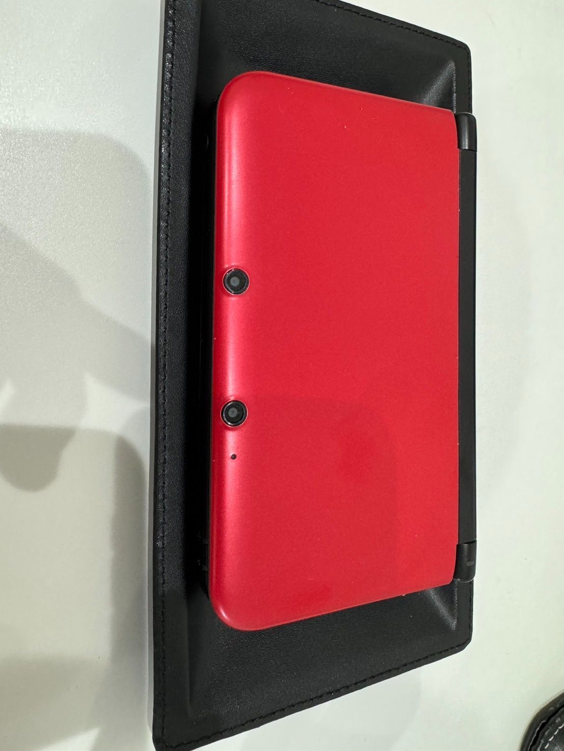 F【動作確認済み】ニンテンドー 3DS LL レッド 本体 画面割れ
