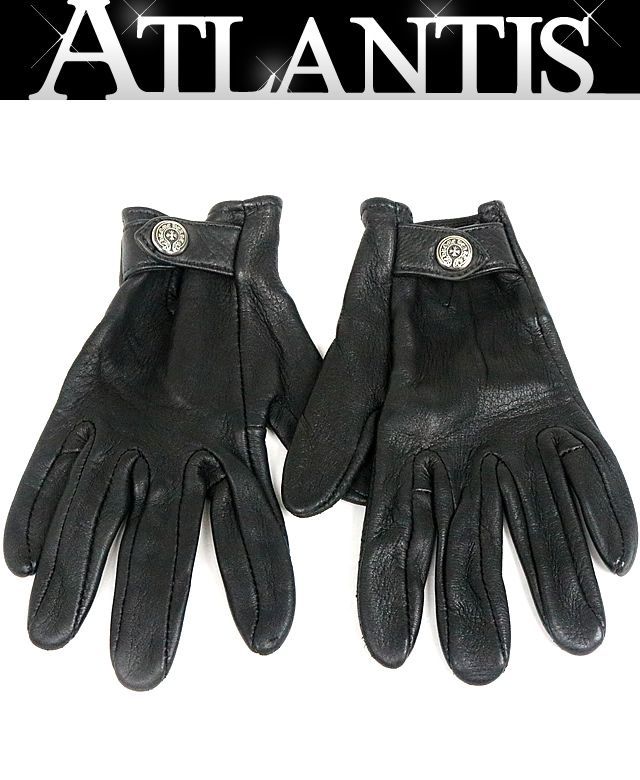 銀座店 クロムハーツ CHROME HEARTS ホースシュー ボタン レザー