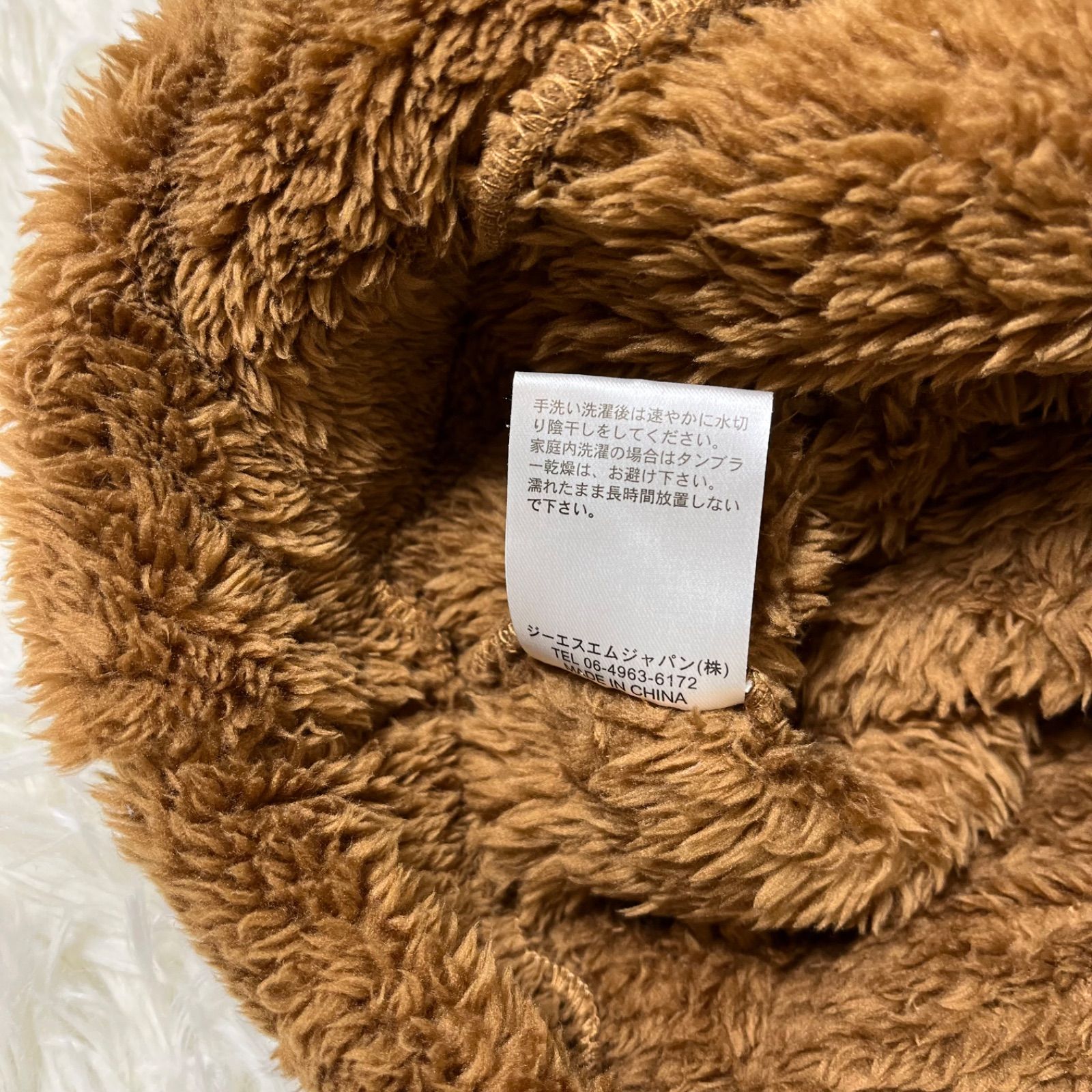 RVCA ルーカ ボアパーカー 刺繍ロゴ モコモコ ブラウン 大きめ(Mサイズ 
