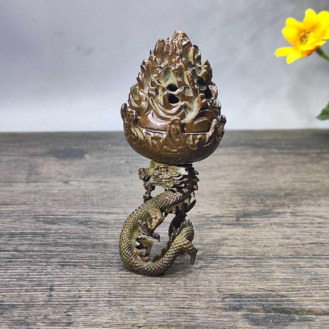 竜炉 薫炉 檀香 銅器 香道具 装飾品 工芸品 美術品 置物 - メルカリ