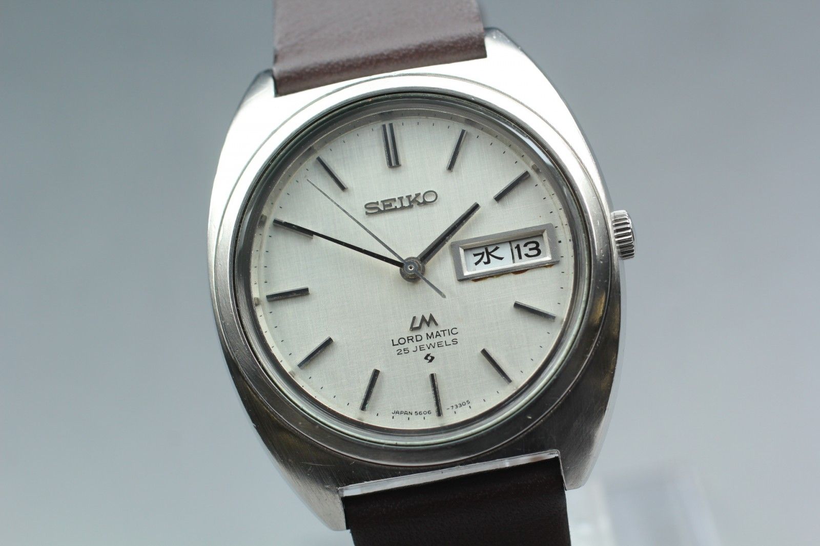 セイコー 1971年製 SEIKO ロードマチック Lord Matic 5606-7140 メンズ 腕時計 自動巻 シルバーダイヤル 日本製 ヴィンテージ オートマチック