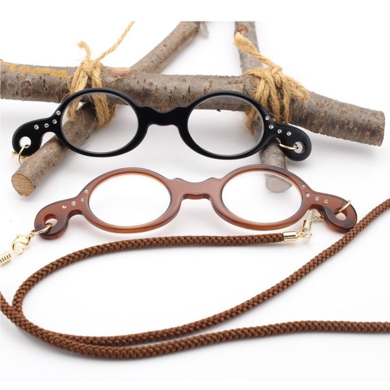 極美品】Hermes レザー ルーペ 点眼鏡 ネックレス ペンダント 極美品