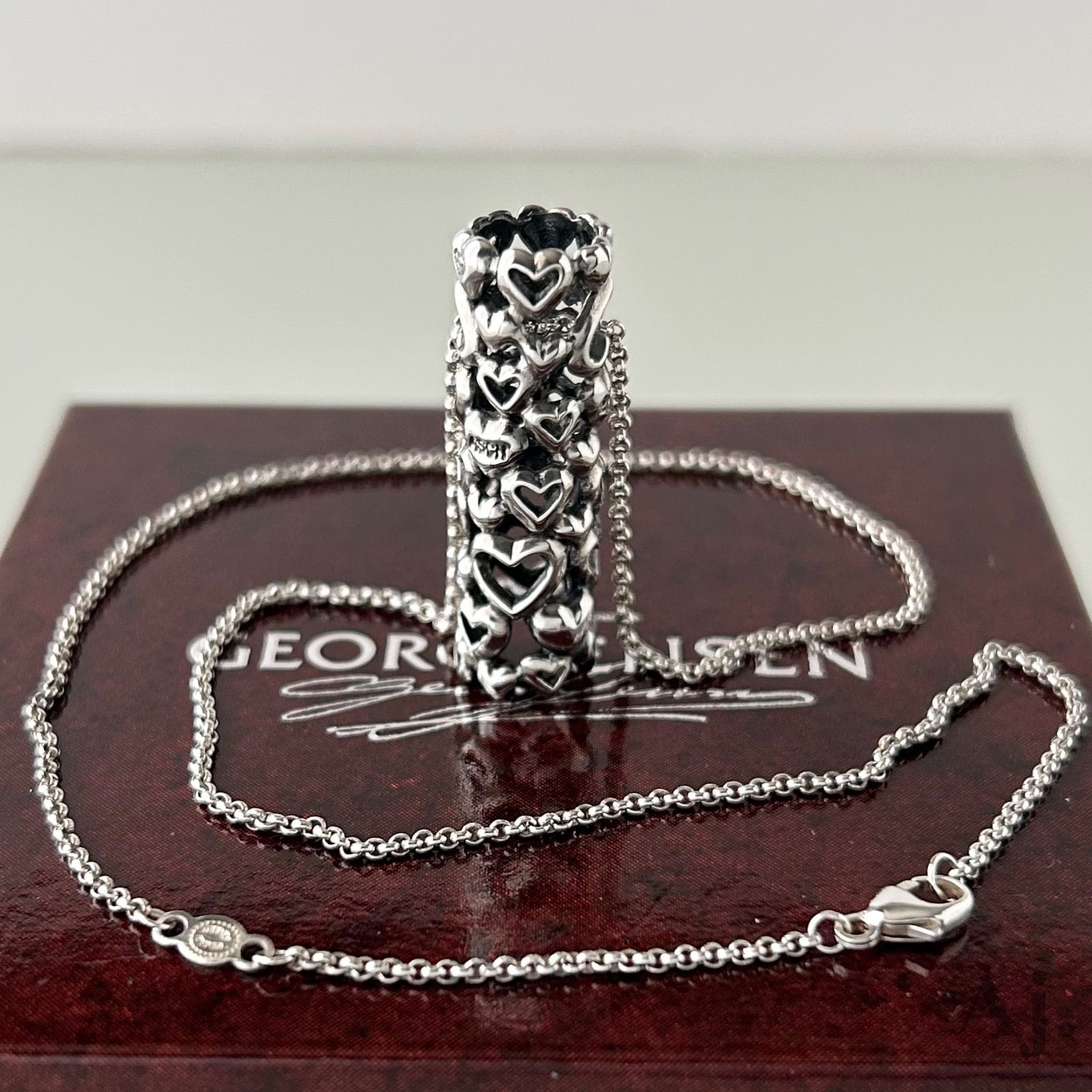 ジョージジェンセン ネックレス ペンダント 252 ハートバイハート AG925 ヴィンテージ ASCH Allan Scharff Georg Jensen