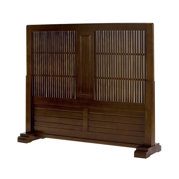 和風衝立|パーテーション 幅1200×奥行295×高さ1010mm 木製 組立品 〔リビング ダイニング 和室 客室 客間〕 代引不可