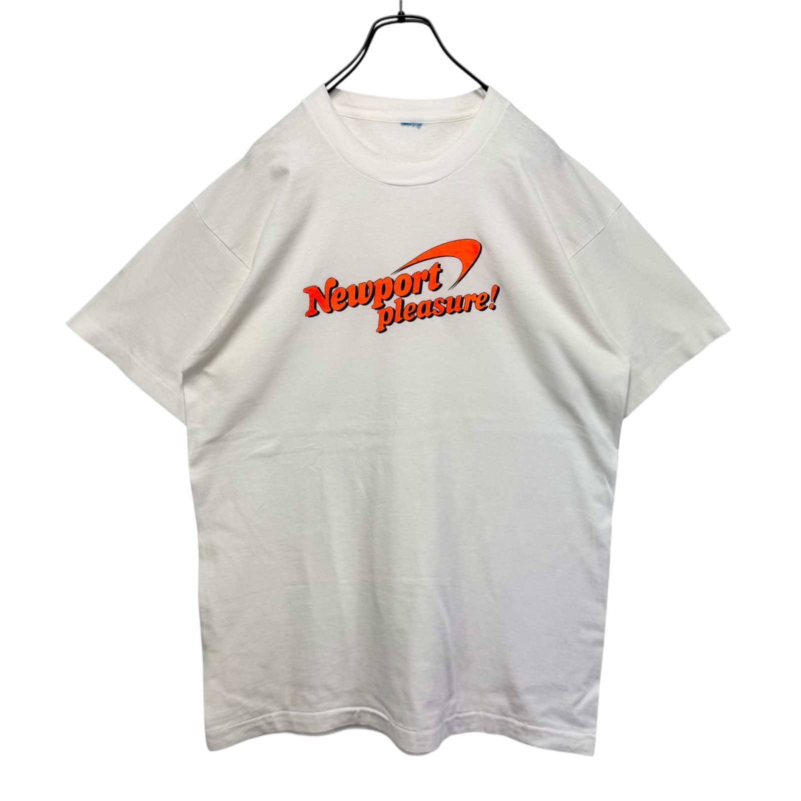 80s vintage Newport Pleasure Promo Logo Print T-shirt Tee ニュー 