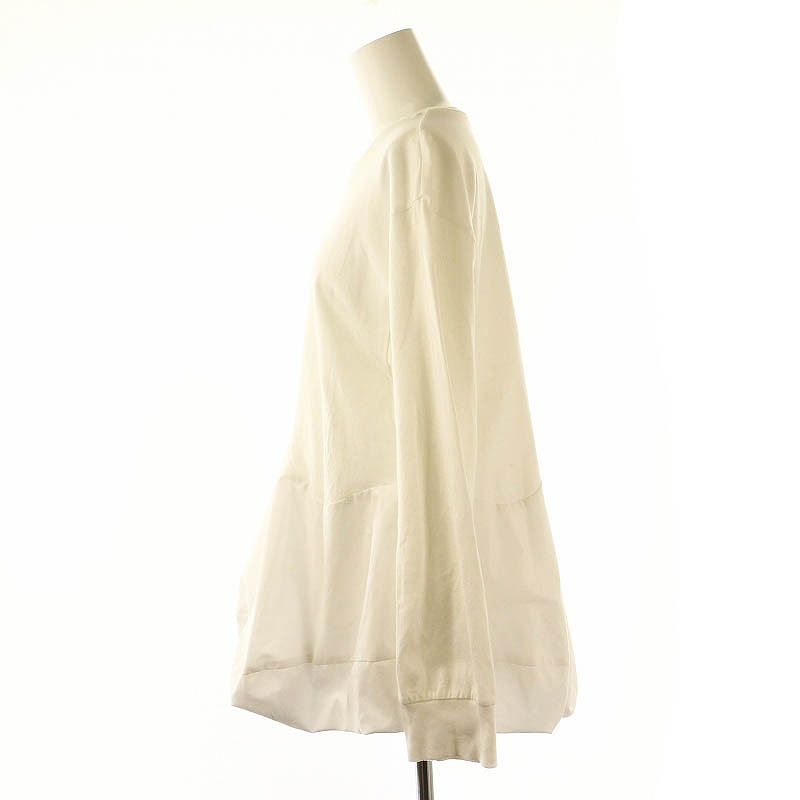 ENFOLDモダン天竺 スクエアぺプラム ロンT ホワイト 【公式通販】