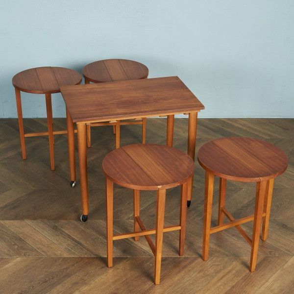 プライウッド木製◾️キャスター付き センターテーブル / ローテーブル